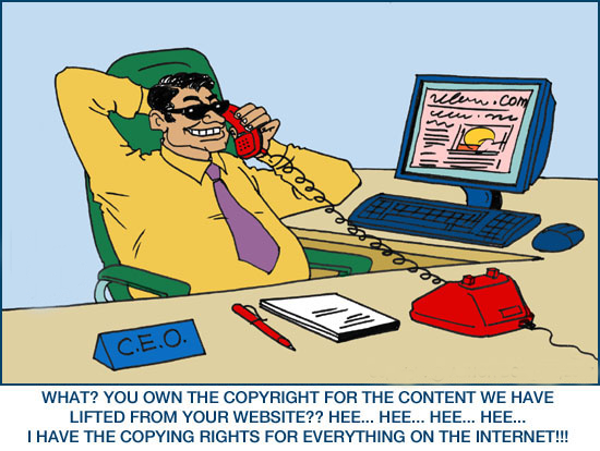 Read and enjoy best collection of Copyright Law Jokes and Cartoons by teluguone comedy